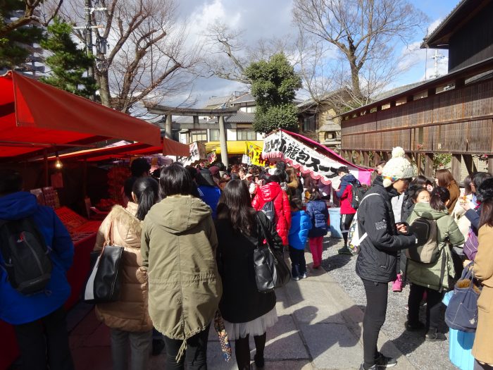 稲荷神社 参道 屋台